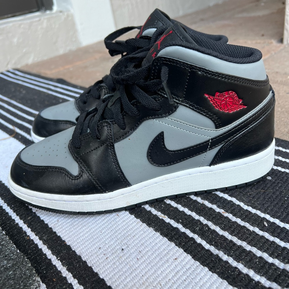 Gray, black & red Air Jordan sneakers. Size 6.5 Y